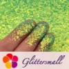 High Brightness Green Iridescent Cellophane Glitter Shards (Flakes) FC333 2x2