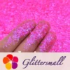 High Brightness Magenta Iridescent Cellophane Glitter Shards (Flakes) FC349 2x2