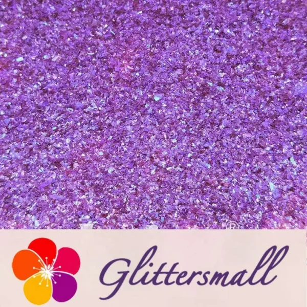 High Brightness Purple Iridescent Cellophane Glitter Shards (Flakes) FC346 2x2