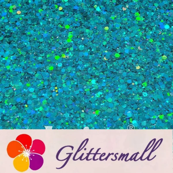 General Mixed Holographic Lake Blue Glitter Hexagon Shaped LB0701