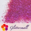 High Brightness Deep Mauve Iridescent Cellophane Glitter Shards (Flakes) FC348 2x2