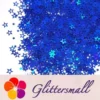 6mm Holographic Sea Blue Hollow Out Star Shaped Glitter LB0705
