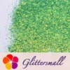 High Brightness Green Iridescent Cellophane Glitter Shards (Flakes) FC333 2x2
