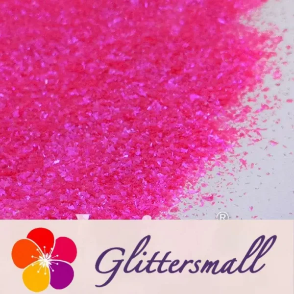 High Brightness Magenta Iridescent Cellophane Glitter Shards (Flakes) FC349 2x2