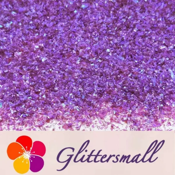 High Brightness Purple Iridescent Cellophane Glitter Shards (Flakes) FC346 2x2