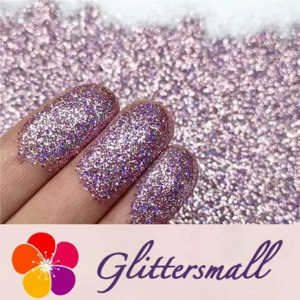 0.2mm Holographic Pigment Light Pink Glitter Cosmetic Grade SLG005