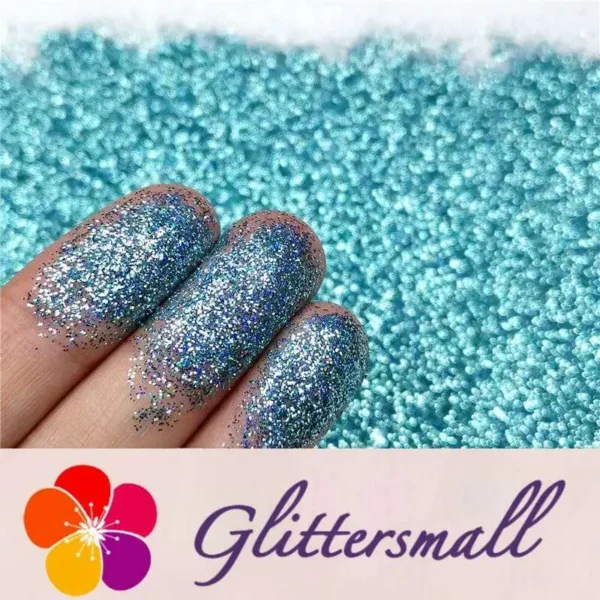 0.2mm Holographic Pigment Sky Blue Glitter Cosmetic Grade SLG009