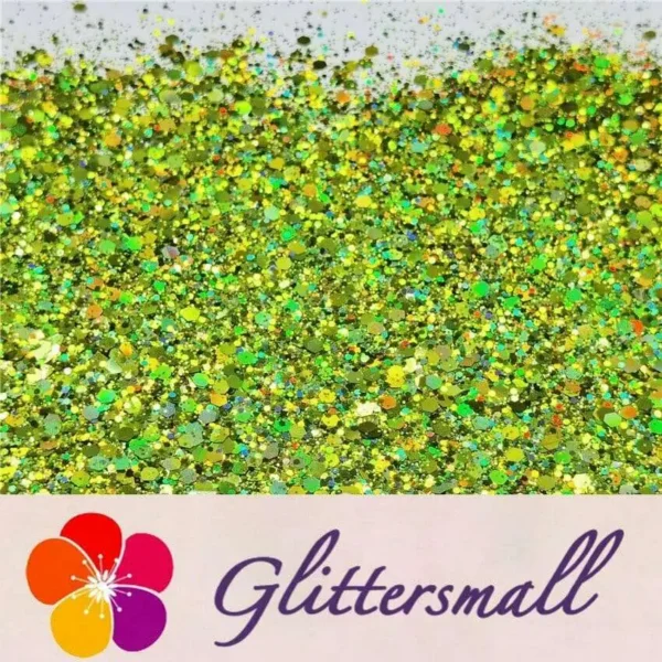 General Mixed Holographic Grass Green Glitter Hexagon Shaped LB0601