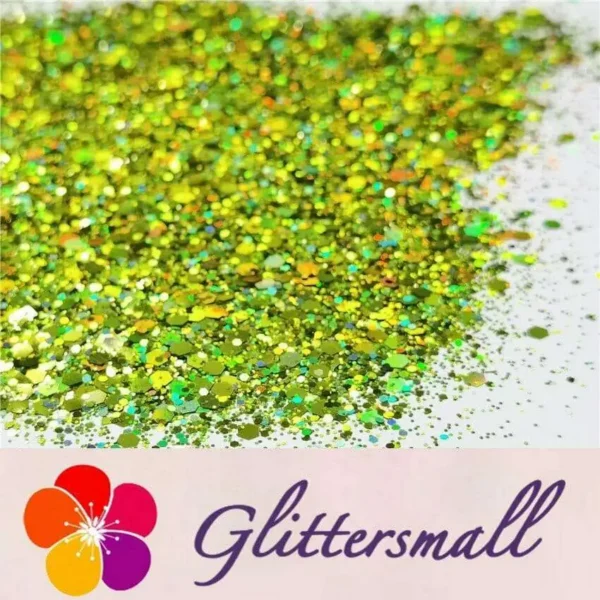 General Mixed Holographic Grass Green Glitter Hexagon Shaped LB0601