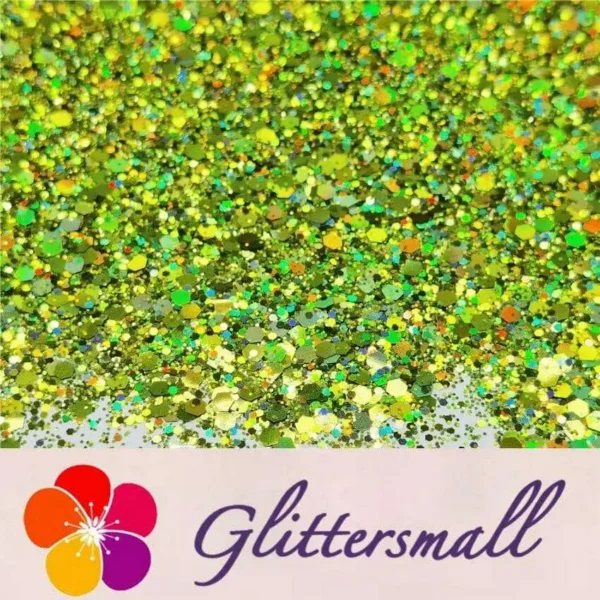 General Mixed Holographic Grass Green Glitter Hexagon Shaped LB0601