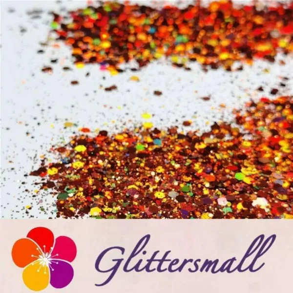 General Mixed Holographic Copper Glitter Hexagon Shaped LB0401