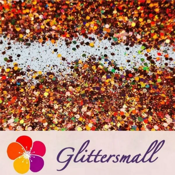 General Mixed Holographic Copper Glitter Hexagon Shaped LB0401