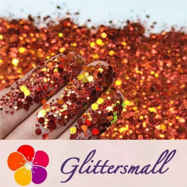 General Mixed Iridescent Phantom Red Gold Glitter C-BSL002
