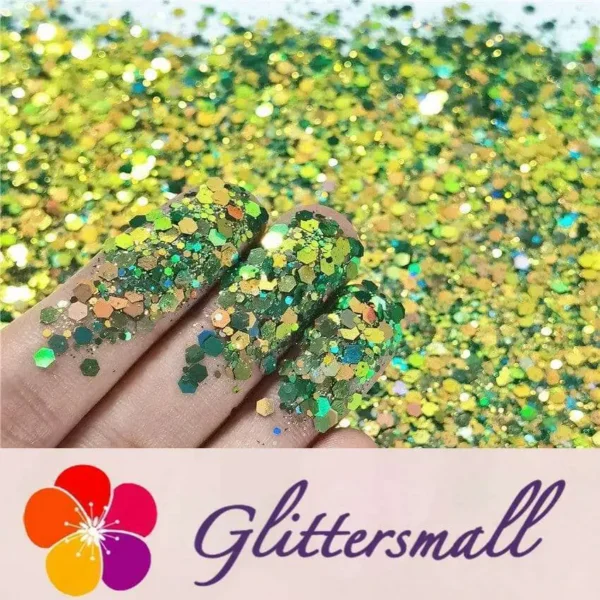 General Mixed Iridescent Phantom Olive Green Glitter C-BSL004