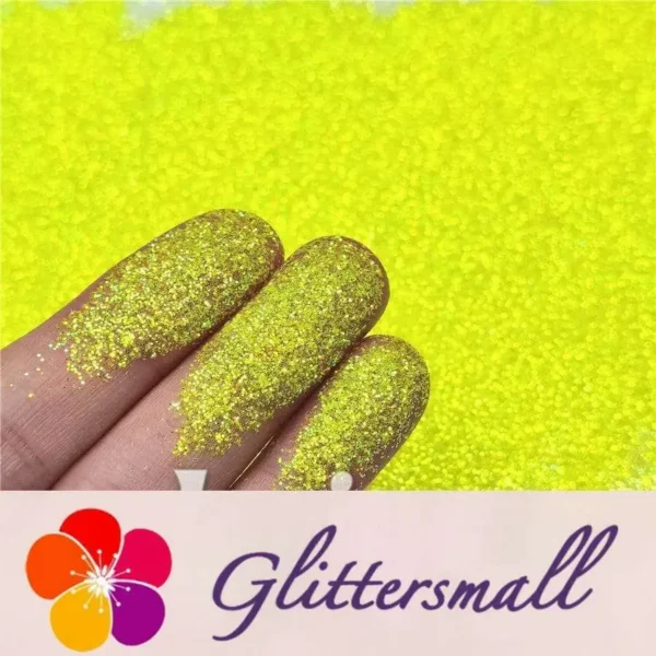 0.3mm Fluorescent Green High Brightness Iridescent Glitter FC330