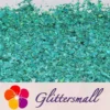 Holographic Teal Green Cellophane Glitter Flakes Holo Shards LB0702 4x4