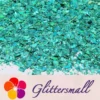 Holographic Teal Green Cellophane Glitter Flakes Holo Shards LB0702 4x4
