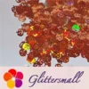 10mm Halloween Pumpkin Holographic Brown Shaped Glitter LB0401