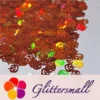 10mm Halloween Pumpkin Holographic Brown Shaped Glitter LB0401