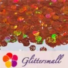 10mm Halloween Pumpkin Holographic Brown Shaped Glitter LB0401