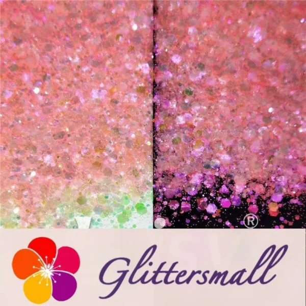 Iridescent Light Red General Mixed High Brightness Glitter FC002