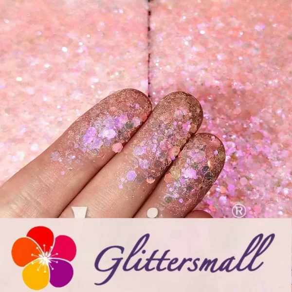 Iridescent Light Red General Mixed High Brightness Glitter FC002