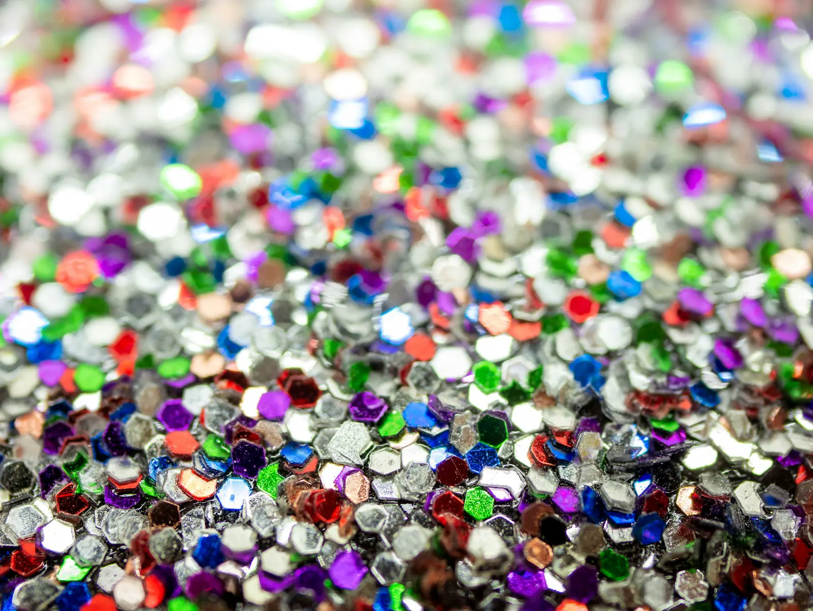 Iridescent glitter