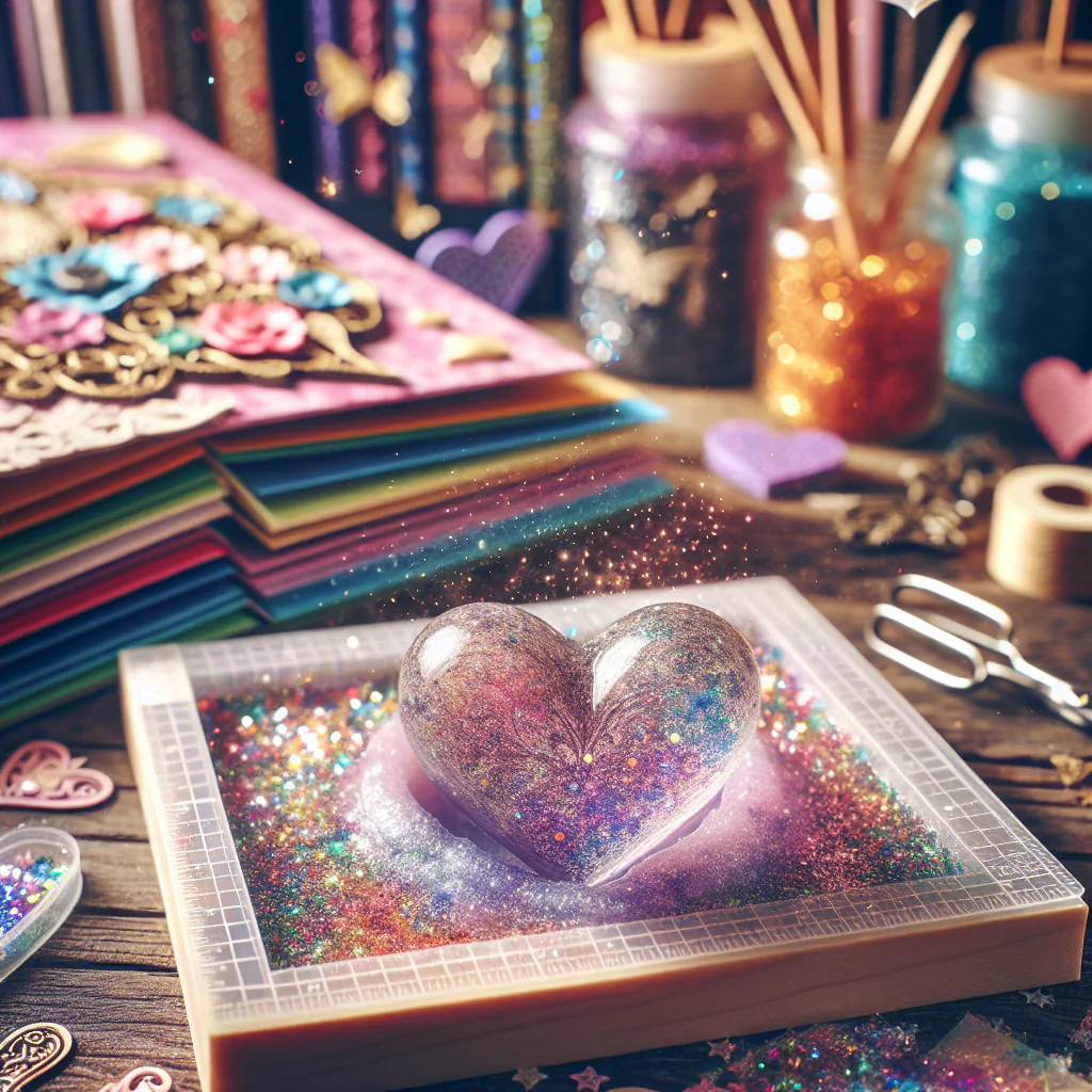 How to Use Heart-Shaped Glitter in Resin Molds & Scrapbooks?
