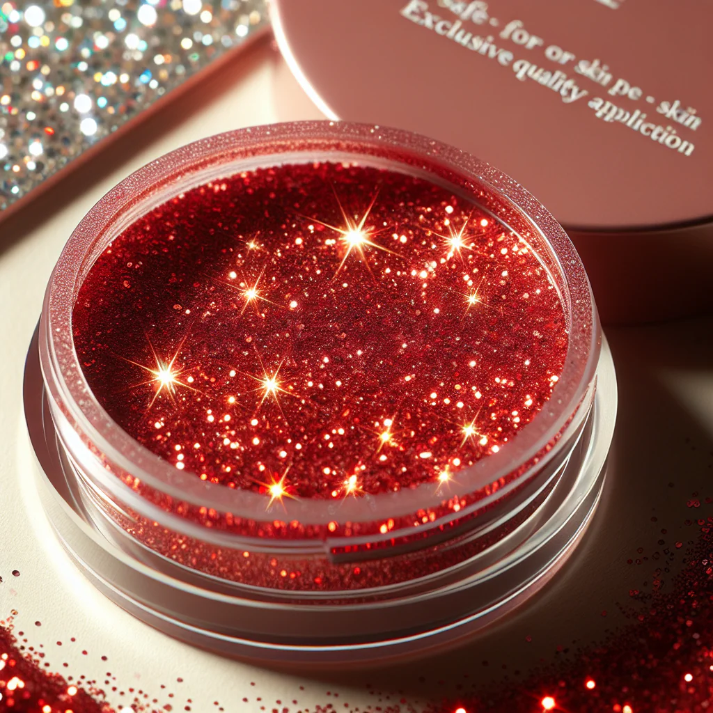 Radiant Red Glitter: Safe Skin & Face Sparkle with GlitterSmall Exclusive