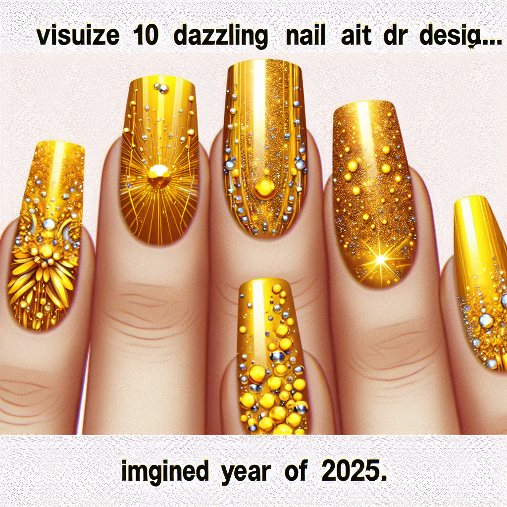 Radiant Yellow Glitter & Gold Glitter: 10 Dazzling Nail Art Ideas for 2025