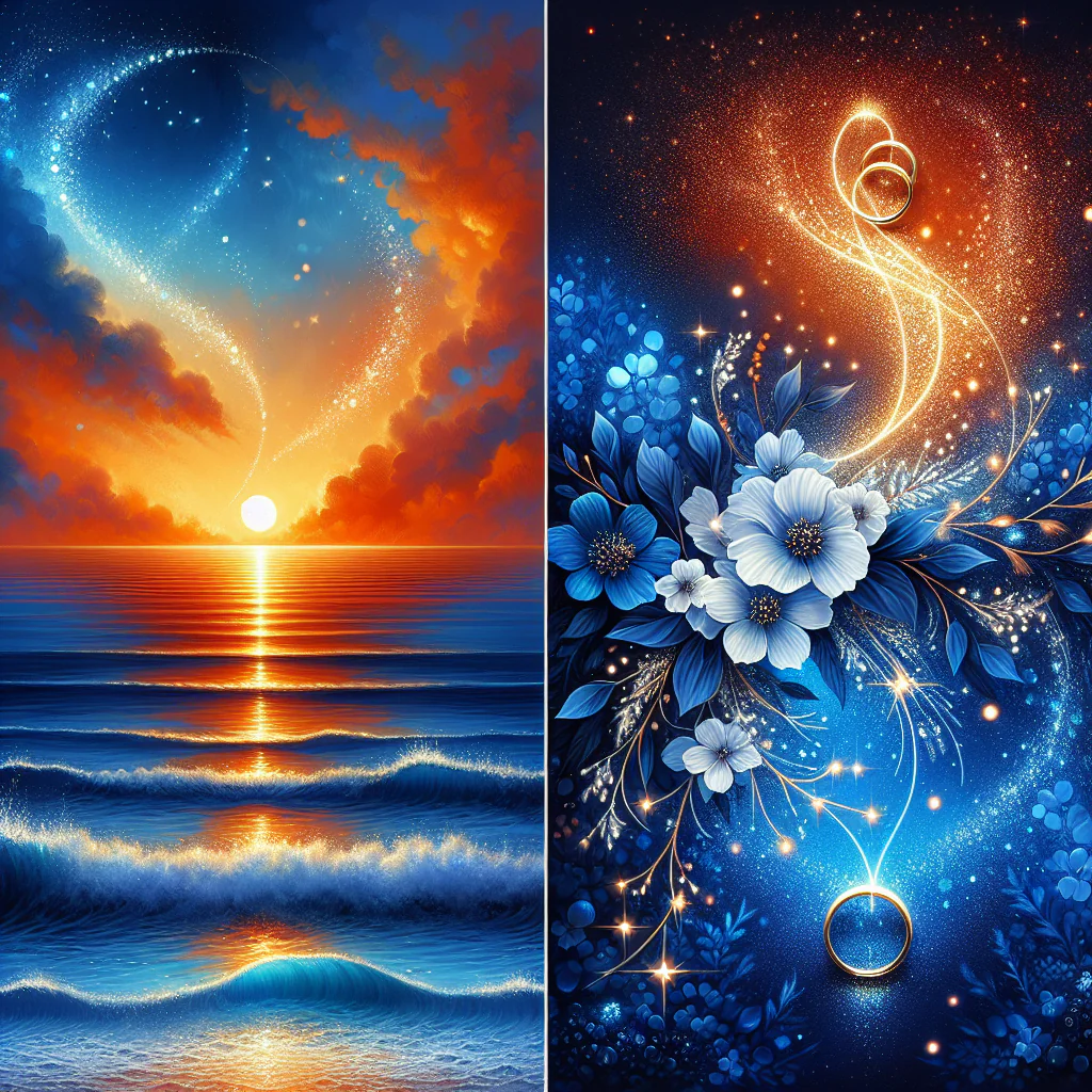 Transform Your Art: Ocean-Inspired Blue & Orange Glitter for Weddings
