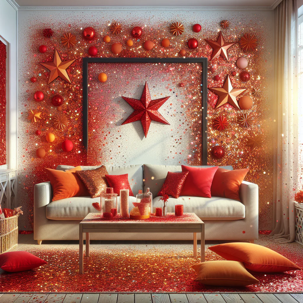 Transform Your Space: Stunning DIY Decor with Red and Orange Glitter