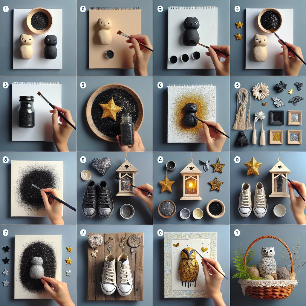 10 Creative Uses for Black Glitter in DIY Crafts