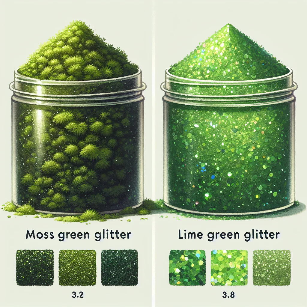 Moss Green vs Lime Glitter: Find Your Perfect Green Glitter Shade
