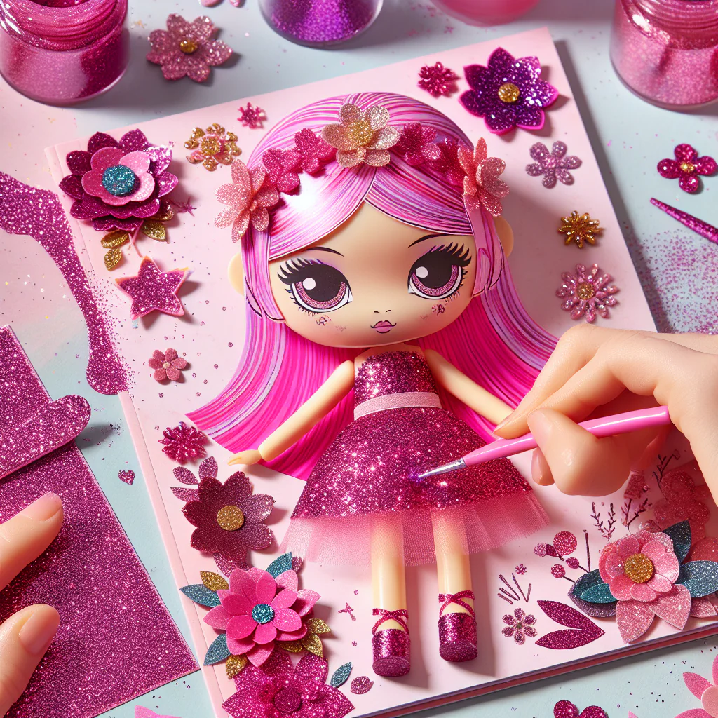Spark Joy with Barbie-Themed Crafts: Dazzling Pink Glitter Creations