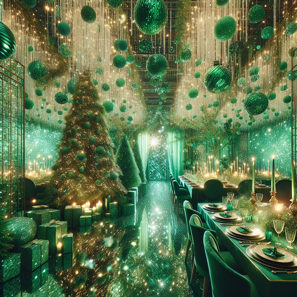 Transform Your Holidays with Stunning Emerald Green Glitter Decor