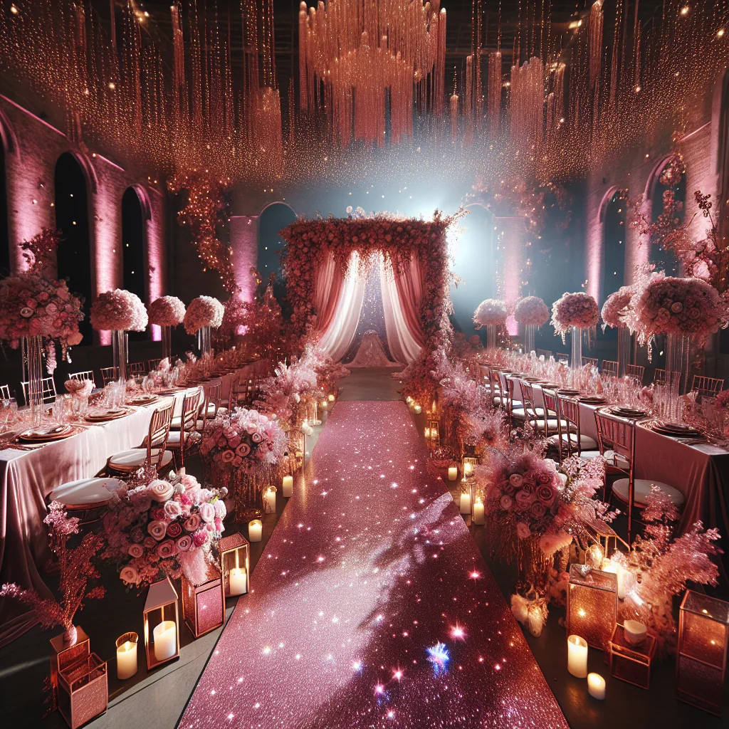 Wedding Decor Essentials: Rose Gold Pink Glitter Guide