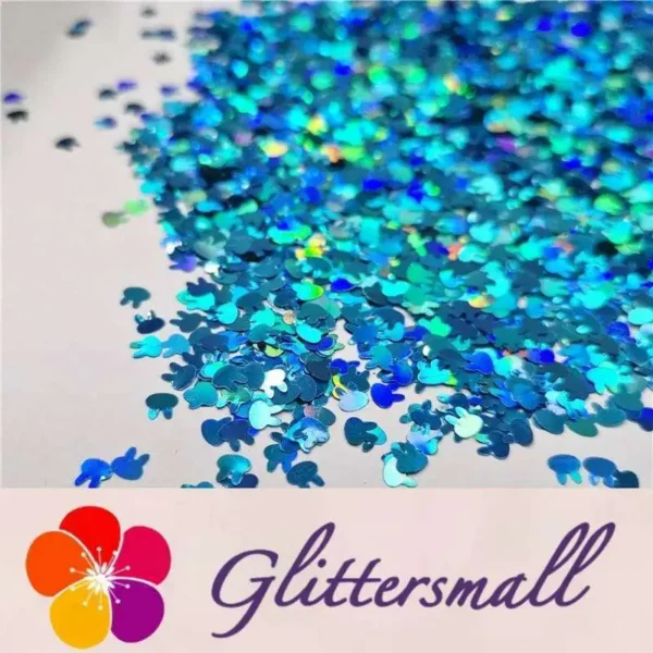 02_aa2729af-8bbe-434d-bc63-ceb4a22d9858.webp 4mm Rabbit Bunny Shapes Laser Sky Blue Glitter LB0700
