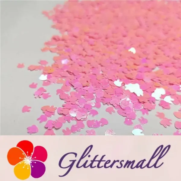 04_0192f86a-8b33-450a-8ff5-8cf389d60670.webp 4mm Rabbit Bunny Shapes Rose Pink Glitter C018R