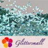 4mm Rabbit Bunny Shapes Sky Blue Glitter B0711