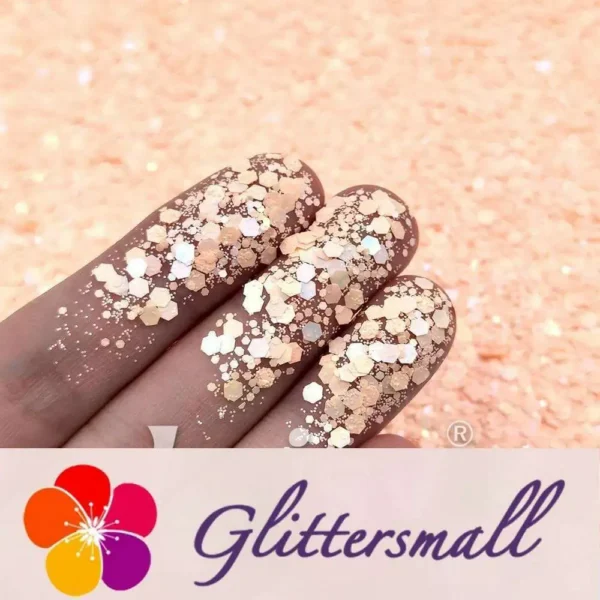 Macaron Color General Mixed Soft Apricot Glitter FC-E8043