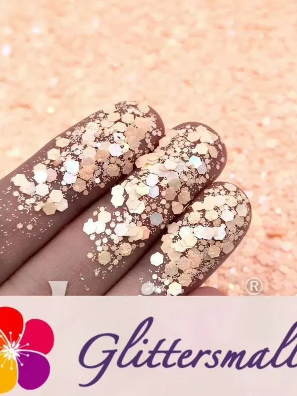 Macaron Color General Mixed Soft Apricot Glitter FC-E8043