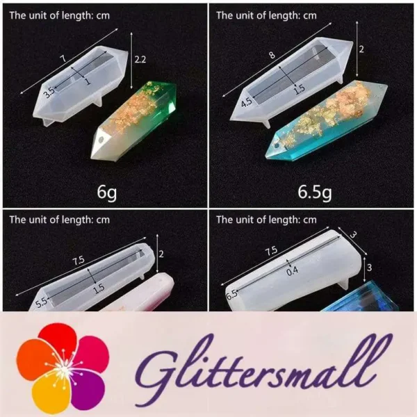 Pack of 24 Divination Crystal Pendant Resin Silicone Mold