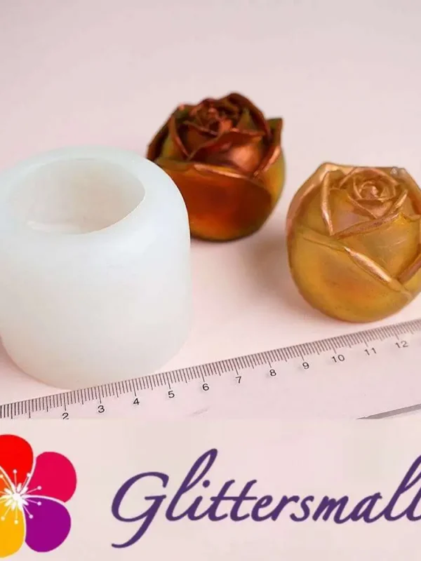 Rose Flower Candle Silicone Resin Mold M-KY-MG001
