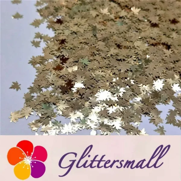 1_fe4556bc-f4e4-4cbb-990f-8948ddcda7fd.webp 6mm Champagne Gold Maple Leaf Leaves Shaped Glitter B0212
