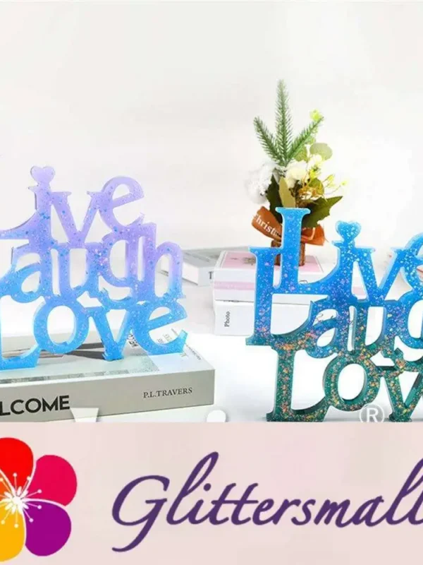 Live, Laugh, Love Splicing Decoration Silicone Resin Mold M-QZZ-LLL001