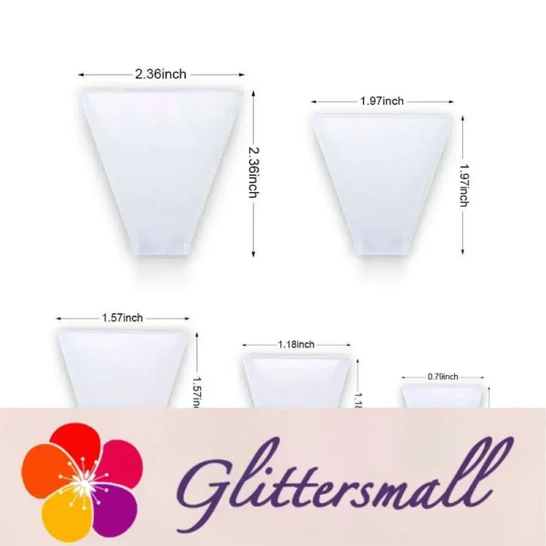 Pyramid Or Trigonal Tower Pack of 5 Silicone Resin Mold M-YMR-PTT001