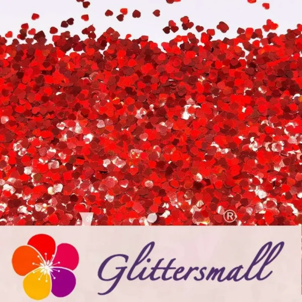 20210119180239.webp 4mm Heart Shapes Laser Red Glitter LB0300