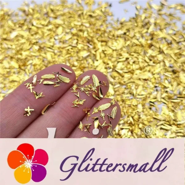 20210306080749.webp Golden Firmamental Stereoscopic Shaped Mixed Metal Nail Charms MD202
