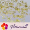 Golden Geometric Patterns Shaped Mixed Metal Nail Glitter MC216